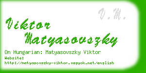 viktor matyasovszky business card